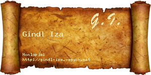 Gindl Iza névjegykártya